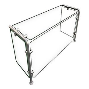 "Hatco EP11-03612 Full Service Mounted Food Shield - 36"" x 12"" x 18"", Glass/Stainless Steel, Clear, 1/4 in"