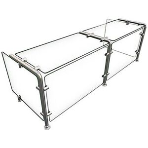 "Hatco EP11-04818 Full Service Mounted Food Shield - 48"" x 18"" x 18"", Glass/Stainless Steel, Clear, 1/4 in"