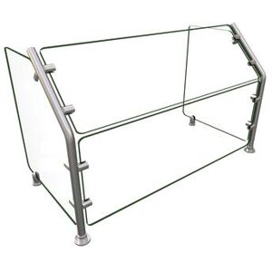 "Hatco EP36-36 Full Service Mounted Food Shield - 36"" x 18"" x 22"", Glass/Stainless Steel, Clear, 1/4 in"