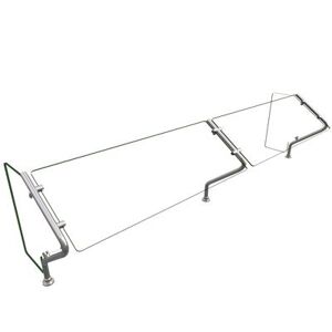 "Hatco ES67-84 Self Service Mounted Food Shield - 84"" x 20"" x 22 9/16"", Glass/Stainless Steel, Clear, 1/4 in"