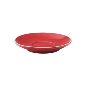 "Steelite UCT8143 6"" Round Utopia Barista Saucer - Porcelain, Red"