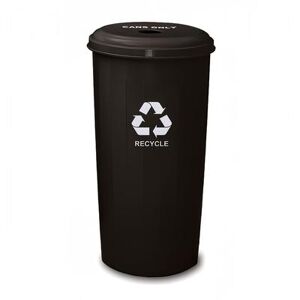 Witt 10/1DTBK 20 gal Cans Recycle Bin - Indoor, Decorative, 20 Gallon, Black