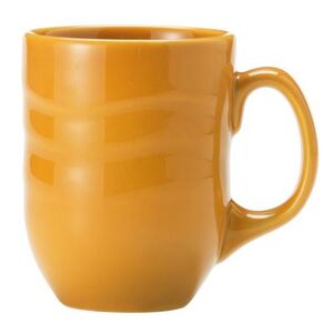 Libbey 903033004 11 oz Mug w/ Cantina Carved Pattern & Shape, Flint Body, Saffron, Yellow
