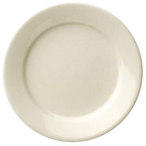 "Libbey 740-901-958 9 3/4"" Round Porcelana Plate - Porcelain, Cream White"