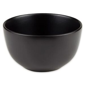 "Libbey DRI-10-O 5 1/2"" Round Driftstone Bowl w/ 26 oz Capacity - Porcelain, Onyx, Black"