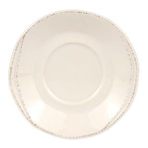 "Libbey FH-519 6 1/4"" Round Saucer - Ceramic, Cream White"