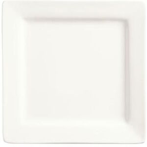 "Libbey SL-114 4"" Square Micro Plate, Slate, White"