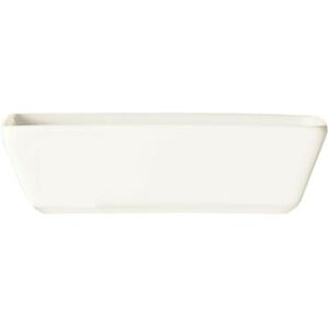 "Libbey SL-4 4 oz Rectangular Porcelain Sauce Bowl, 4 1/4 x 2 1/2"", Bright White, Slate"