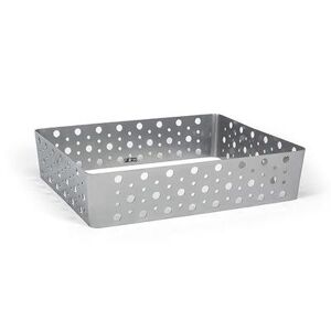 "Front of the House BHO115BCI20 BÂ³ Buffet Building Blocks Rectangular Ice Housing - 12 1/4"" x 9 1/2"" x 2 3/4"", Iron, Silver"