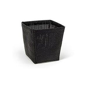 "Front of the House BHO128BKV21 Metroweave Rectangular Ice Housing - 6 1/4"" x 5 1/2"" x 5 3/4"", Woven Vinyl, Black"