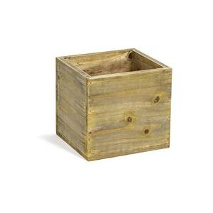 "Front of the House BHO139NAW21 Rustic Chic Rectangular Ice Housing - 7"" x 6 1/2"" x 6 1/2"", Rustic Wood, Brown"