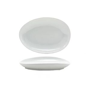"Front of the House DAP077WHP23 Oval Tides Plate - 5 1/2"" x 4"", Porcelain, White"