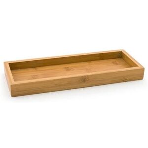 "Front of the House RTR006BBB12 Bali Rectangular Serving Tray - 11 3/4"" x 4 1/4"" x 1 1/4"", Bamboo, Brown"