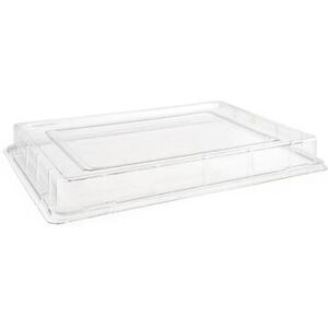 "Front of the House SCV050CLT28 Rectangular Servewise Disposable Platter Cover - 16 1/4"" x 11 1/2"", Plastic, Clear"