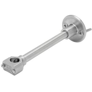 "T&S S-0109-01 EverSteel Wall Bracket, 6"" Fits 3/8"" Pipe, Chrome Plated Mounting Screws, Stainless Steel"