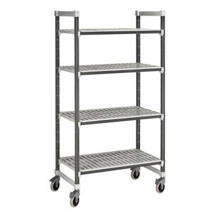 "Cambro EXMU216078V4480 Camshelving Elements XTRA Vented Shelving Unit - 4 Shelves, 60""L x 21""W x 78 1/4""H, Gray"