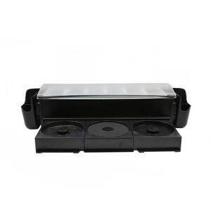 Tablecraft BCD1400 (5) Compartment Bar Garnish Tray - Domed Lid, Black