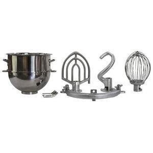 Globe XXACC30-60 Adapter Kit w/ 30-qt Bowl, Hook, Whip, Beater, & Adapter Ring for SP60P Mixer, Stainless Steel