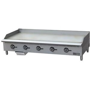 "Black Diamond BDCTG-60T 50"" Gas Commercial Griddle w/ Thermostatic Controls - 1"" Steel Plate, Convertible, 1"" Plate, Stainless Steel, Gas Type: Convertible"