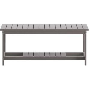 "Flash Furniture JJ-T14022-GY-GG Rectangular Patio Coffee Table - 44 1/2"" x 23 3/4"", Resin, Gray"