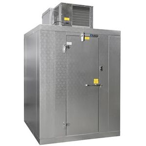 "Master-Bilt QSB612-C Indoor Walk-In Cooler w/ Right Hinge - Top Mount Compressor, 6' x 12' x 6' 7""H, Floor"