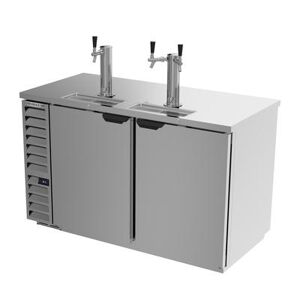 "Beverage Air DD58HC-1-S 59"" Kegerator Commercial Beer Dispenser w/ (3) Keg Capacity - (2) Columns, Stainless, 115v, Silver"
