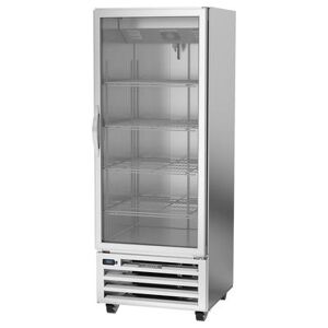 "Beverage Air RI18HC-G 27 1/4"" 1 Section Reach In Refrigerator, (1) Right Hinge Glass Door, 115v, Silver"