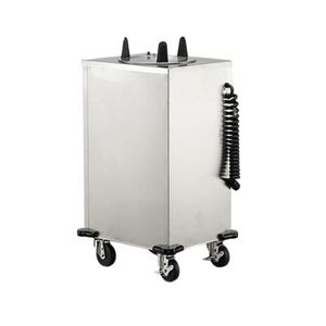 "Lakeside 6109 22 1/2"" Heated Mobile Dish Dispenser w/ (1) Column - Stainless, 120v, For 9-1/8"" Dia. Dish, Silver"