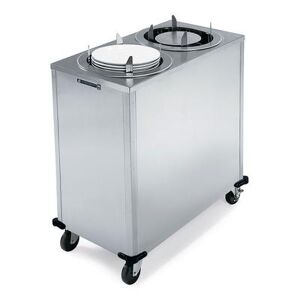 "Lakeside 991 35 1/8"" Mobile Dish Dispenser for Oval Platters w/ (2) Columns, Stainless, Silver"