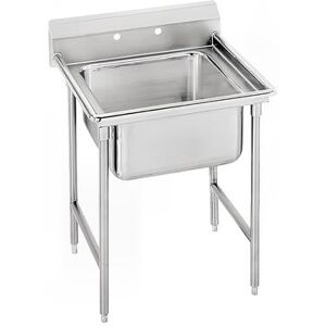 "Advance Tabco T9-1-24 Regaline 25"" 1 Compartment Sink w/ 16""L x 20""W Bowl, 12"" Deep, 8"" Backsplash, Stainless Steel"