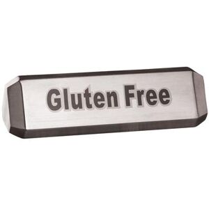 "American Metalcraft TTSVG3 Three-Sided Table Sign - ""Vegan"", ""Vegetarian"", ""Gluten Free"", Stainless, Stainless Steel"