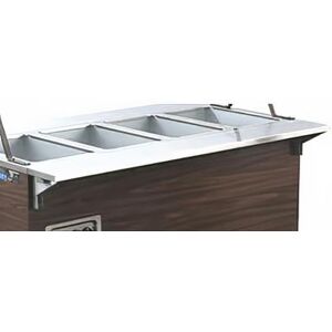 "Vollrath 38992 24"" Plate Rest for Cashier Station - Mounting Kit, 7"" Surface Width, Stainless, 24"" x 7"", Silver"