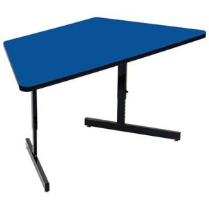 "Correll CSA3060TR-37 Desk Height Work Station, 1 1/4"" Top, Adjust to 29"", 60"" x 30"", Blue/Black"