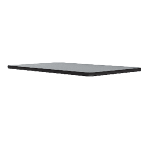 "Correll CT3048-15-09 Cafe Breakroom Table Top, 1 1/4"" High Pressure, 30 x 48"", Gray Granite, 1.25 in"