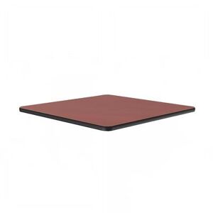 "Correll CT30S-21-09 30"" Square Cafe Breakroom Table Top, 1 1/4"" High Pressure, Cherry, Red, 1.25 in"