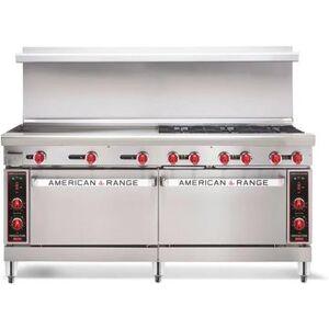 "American Range AR-48G-4B-NVL-126R 72"" 4 Burner Commercial Gas Range w/ Griddle & (1) Standard & (1) Innovection Ovens, Liquid Propane, Stainless Steel, Gas Type: LP"