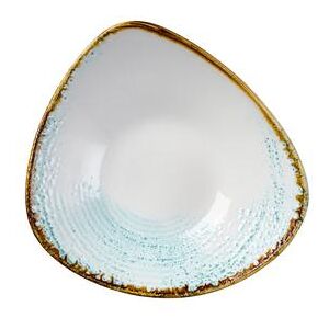 Churchill HAAMTRB91 21 oz Triangular Studio Prints Homespun Accents Bowl - Ceramic, Aquamarine, Blue