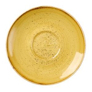 "Churchill SMSSCSS1 6 1/4"" Round Stonecast Saucer for SMSSCB281 - Ceramic, Mustard Seed Yellow, Yellow"