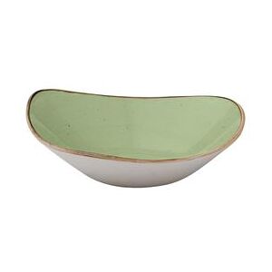 Churchill SSASTRB91 21 oz Triangular Stonecast Rolled Edge Bowl - Ceramic, Sage Green, Green