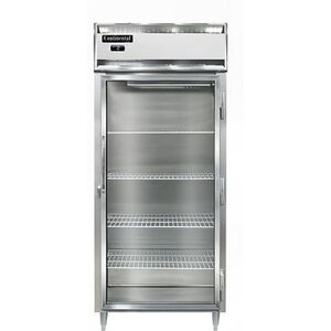 "Continental D1FXNSSGD 36 1/4"" 1 Section Reach In Freezer, (1) Glass Door, 115v, Silver"