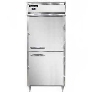 "Continental D1FXSNSSHD Designer Line 36 1/4"" 1 Section Reach In Freezer, (2) Solid Doors, 115v, Silver"