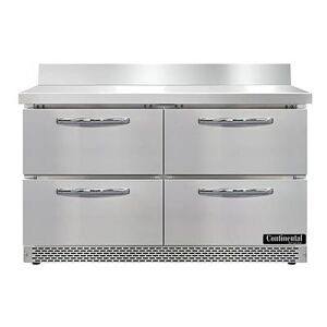 "Continental SWF48NBS-FB-D 48"" W Worktop Freezer w/ (2) Sections & (4) Drawers, 115v, Silver"