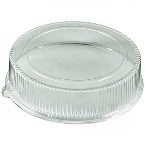 "D&W Fine Pack CLRE16P 16 4/5"" Dome Lid for Trays - PET, Clear"