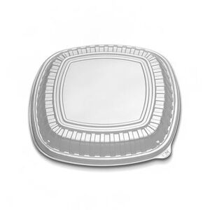 "D&W Fine Pack CL213-120-1 12"" Dome Lid - Polystyrene, Clear, Square"