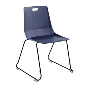 National Public Seating LVC04-10 Student Chair - Blue Polypropylene Seat, Black Metal Frame