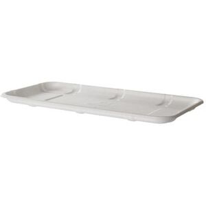 "Eco Products EP-MP10SNFA Vanguard Meat & Produce Tray - 11"" x 6"", Molded Fiber, White"