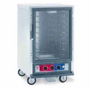Metro C515-CFC-L 1/2 Height Non-Insulated Mobile Heated Cabinet w/ (17) Pan Capacity, 120v, 1 Clear Door, Lip Load Slides
