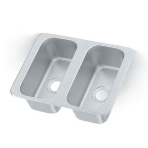 "Vollrath 12065-2 (2) Compartment Drop in Sink - 6 1/8"" x 12 1/8"", Stainless Steel"