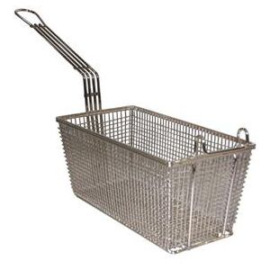 "Prince Castle 678 Fryer Basket w/ Uncoated Handle & Front Hook, 13 1/4"" x 6 1/2"" x 5 4/5"""