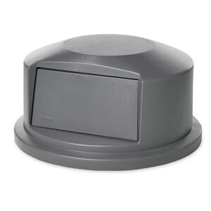 Rubbermaid FG265788GRAY Round Dome Trash Can Lid - Plastic, Gray